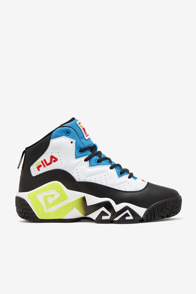 Fila Trainers Mens White/Black/Blue Mb - Ireland 07253-QXBL